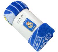 ms móvil shop Manta Coralina Real Madrid 100×150 cm | Oficial y Licenciada | Tejido Suave, Ligero y Cálido | Ideal para Sofá, Cama o Viajes Aficionados y Niños | Producto Oficial RMCF