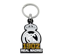ms móvil shop Real Madrid Llavero Metal con Forma de Escudo Blanco Fundado 1902 Color Negro Producto Oficial.