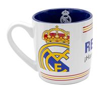 ms móvil shop Real Madrid Taza Cerámica Desayuno Color Blanco ¡Vamos Real! 380ml - Apto para Lavavajillas y Microondas | Producto Oficial