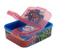 ms móvil shop Sandwichera múltiple Spiderman Moving Target | Fiambrera infantil con 3 compartimentos libre de BPA | Caja almuerzo escolar resistente | 1 grande y 2 pequeños | 16,5x19,5x6,7 cm