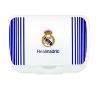 ms móvil shop Sandwichera Real Madrid CF Oficial | Caja Almuerzo Infantil | Escudo del Club | Cierre Seguro | Libre de BPA | Ideal para Cole, Merienda o Regalo