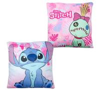 ms móvil shop Stitch Cojín Decorativo Color Rosa 40x40 cm | Disney Lilo & Stitch Dibujos para Niños Producto Oficial