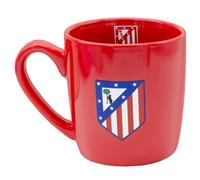 ms móvil shop Taza Atlético de Madrid Ovalada Roja en Caja Regalo | 380 ml | Taza de Cerámica con Escudo del Atlético | Apta para Microondas y Lavavajillas | Producto Oficial | Aficionados al Fútbol
