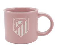 ms móvil shop Taza Jumbo Atlético de Madrid 430 ml | Diseño Oficial con Escudo Grabado | Gran Capacidad | Cerámica Resistente | Apta para Microondas y Lavavajillas | Caja de Regalo Incluida (Rosa)
