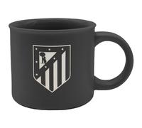 ms móvil shop Taza Jumbo Atlético de Madrid 430 ml | Diseño Oficial con Escudo Grabado | Gran Capacidad | Cerámica Resistente | Apta para Microondas y Lavavajillas | Caja de Regalo Incluida (Negro)