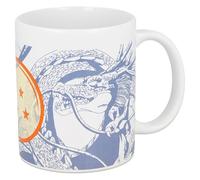 ms móvil shop Taza Oficial DBZ Shenron | Cerámica 325 ml | Diseño Serigrafiado en Gris con Bola de 4 Estrellas | Incluye Caja Regalo | Producto Licenciado | Regalo Ideal para Fans del Anime