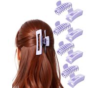 Ms. Pen - Pinzas grandes para el pelo para mujer, 4.3 pulgadas, paquete de 8, color morado, pinzas para el pelo para mujer