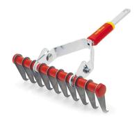 Wolf-garten ug-m 3 rastrillo de césped rojo, plata