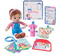 Ms. Rachel Juego de regalo oficial para registro de bebιs de Farm Friends con tarjetas de animales de peluche y marionetas de dedo, juguetes educ
