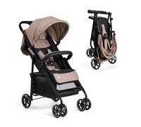 Ms - Silla de Paseo Street | Carrito Bebe lígero desde Nacimiento hasta 36 meses o 22 kg | Con Amortiguadores, Capota XXL y reclinación máxima (Beige)