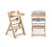 ms Trona para bebé de Madera Full de - Evolutiva- Silla Alta, Ergonómica, Regulable, Segura, Madera/Gris