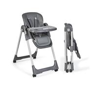 Ms BabyWorld - Trona Para Bebe Evolutiva Tasty | 7 Posiciones De Altura y 3 De Reclinación | Bandeja Extraíble y Reposapiés Regulable | Portatil, Plegable, Hasta 3 años (Rosa)