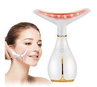 Ms.W Masajeador facial, estiramiento de la piel, estiramiento facial en el cuello, dispositivos de tonificación de belleza reafirmantes en forma de V, masajeador facial antiarrugas con calor, 3 modos