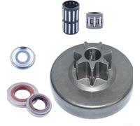 MS028 028AV Kit de embrague pasivo para motosierras, tambor de embrague de metal con rodamiento de agujas, piezas de repuesto para múltiples modelos de motosierra para un funcionamiento más suave y un