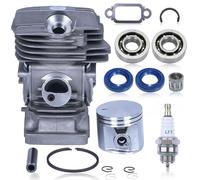 MS291 - Kit de pistón cilíndrico para motosierra Stihl MS 291, 47 mm Big Bore Top End Kit para piezas de motosierra Stihl MS 271 Farm Boss con rodamientos de bolas del cigüeñal y juntas, 1141-020-1206
