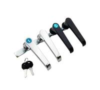 MS324 puerta de aleación Zinc manija en L cerradura Panel eléctrico oscilación con pestillo llave plano 1 Uds(MS324-3 SUS304)