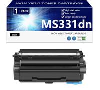 MS331dn Cartucho de Tóner de Alta Capacidad Compatible para Lexmark MS331dn MS431dn MS431dw MX331adn MX431adn MX431adw Impresoras, 3000 Páginas,Black-1 Pack