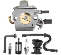 MS340 MS350 MS360 Kit de servicio de carburador de motosierra con tubo de aceite de línea de combustible de filtro para preparación operativa()