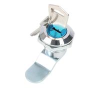 MS407 - Cerradura de leva de seguridad de un solo punto for puerta de gabinete de buzón, de metal, cilíndrica, con lengüeta for caja de medidor de agua y electricidad, 1 unidad(SLIVER)