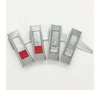 MS603 - Cerradura de botón for puerta de armario de distribución, archivador, caja eléctrica, plano, rebote, 1 unidad(Whitebutton with key)