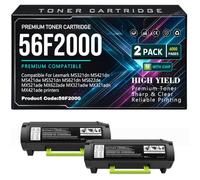 MS621dn MS622de Cartuchos de tóner 56F2000 para Lexmark MS321dn | MS421dn MS421dw MS521dn MX521ade MX622ade MX321adw MX321adn MX421ade Impresoras con chip 6000 páginas,56F2000-2PC