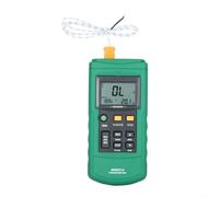 MS6514 Termómetro de doble canal registrador de datos -200 a 1372°C, tipo K/J/T/E/R/S/N con USB y LCD grande para pruebas industriales/de laboratorio