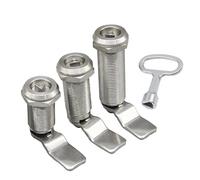 MS705-30-40-50-62 Cerradura de lengüeta extendida Cerradura for puerta de gabinete exterior Cerradura triangular de acero inoxidable 304 1 Uds(MS705-40 triangle)