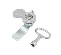 MS705-3A - Cerradura cilíndrica de hierro para gabinete con tapa, cerradura triangular, cerradura para puerta de armario, 1 unidad (cerradura ranurada)