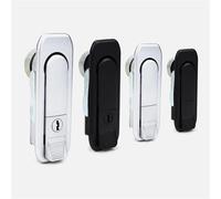 MS738, pestillo de empuje for abrir, cerradura botón, caja eléctrica, interruptor bloqueo plano, puerta Cinet, manija boca incendio, 1 Uds(Noir,With key)