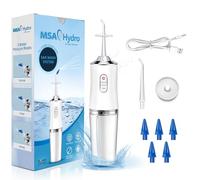 MSA Hydro - Kit de eliminación de cera de oídos, seguro, rápido y eficaz, riego suave y enjuague, adultos y niños, presión de agua ajustable, recargable