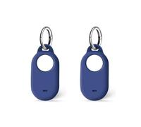 Msagkah 2 fundas de silicona para Samsung Galaxy SmartTag 2, 2 unidades, a prueba de pérdidas y duraderas, con llavero para SmartTag 2 (azul oscuro)