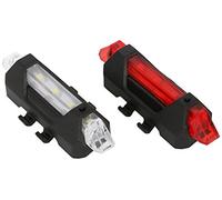 Msc Bikes LIGHTSETFR4 Set de luz Delantero y Trasero, Negro, Talla Única