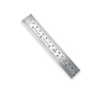 MSC Regla métrica de acero inoxidable de 15 cm, inastillable, borde recto, ideal para manualidades y costura (15 cm)