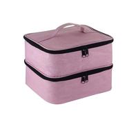 MSCHENZW Organizador de esmalte de uñas, bolsa de almacenamiento para esmalte de uñas, soporte portátil para esmalte de uñas, 30 y lámpara de secado de uñas, rosa, fácil de usar