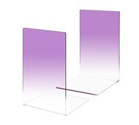 MSDADA - 1 Pares de sujetalibros de acrílico Transparente, Extremos de Libros de acrílico para estantes de Libros, Organizador de Libros de Escritorio Antideslizante, estantes de papelería para