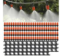 MSDADA 100 Aspersores de Riego, Aspersores de Riego Por Microgoteo Ajustables, Sistema de Goteo Emisor, Aspersores de Riego para Macizos de Flores, Jardines Vegetales, Césped(Naranja)