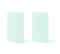 MSDADA Sujetalibros de Metal L, 102 x 203 x 135 mm, 1 Pares de Soportes de CD para Niños, Estantería para Escuela, Hogar, Oficina, Biblioteca Decoración (Macaron Verde)