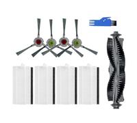 MsDaos Accesorios Compatibles con Aspirador Robot AIRROBO P20, Juego de Piezas de Repuesto Incluye 1 Cepillo de Rodillo, 4 Cepillos Laterales, 4 Filtros HEPA, 1 Cepillo de Limpieza (10 Unidades)