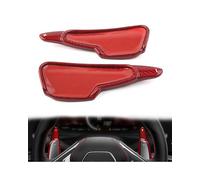 MSDDWL Volante Levas Cambio para Corvette para C8 2020 2021 2022 1 Par De Extensiones De Paleta De Cambio De Volante Coche Fibra Carbono Levas En Volante(Carbon Fiber Red)