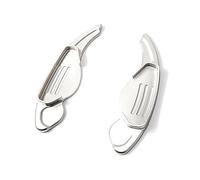 MSDDWL Volante Levas Cambio para Land para Rover LR para Range para Rover Sport Vogue Evoque Velar para Discovery 5 L462 Paleta Cambio Volante Coche Levas En Volante(Silver)