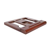 MSDFNSDOL Soporte Plegable para computadora, Soporte de Escritorio para computadora portátil y Tableta, diseño ergonómico de Altura Ajustable con Material de Madera de Fresno, Soporte (Color Nogal)