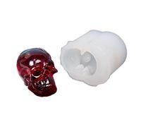 MSEKKO Molde de Llavero Llavero de Calavera Molde de epoxi de Cristal UV Molde de Silicona Colgante de Pulsera Hecha a Mano