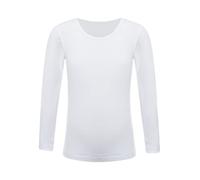 MSemis Camiseta Térmica Infantil Manga Larga Camiseta de Ballet Cuello Redondo Suave Elástico Ropa Interior