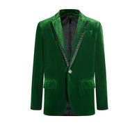 MSemis Chaqueta de Trajes y Blazer Terciopelo de Boda de Esmoquin para Niño con Solapa y Muescas para Fiesta Bautismo Graduación 3-16 Años Verde Oscuro 5-6 años
