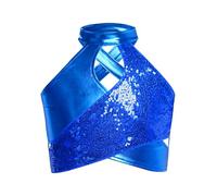 MSemis Crop Top Lentejuelas Danza Niña de sin Mangas Camiseta de Danza Urbana con Brillante Metálico Top de Gimnasia Rítmica Azul 5-6 años