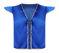 MSemis Disfraz Árabe Hombre Traje Príncipe Árabe Traje Del Príncipe Chaleco Genios Chaleco Ropa Hippie Domador Circo Del Mascarada Azul L