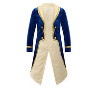 MSemis Disfraz de Domador para Niños Unisex Chaqueta de Circo Disfraces Halloween Carnaval Cosplay Gran Showman Traje Fiesta Navidad Carnaval S Azul 3-4 años