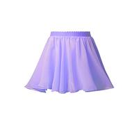 MSemis Falda de Danza Ballet para Niña Falda Gasa Corta de Danza Moderna Falda Plisada con Cintura Elástica de Danza Lirica Dancewear Morado 3-4 años