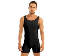 MSemis Mono Corto Hombres Ajustado Body Sin Mangas Ropa Interior Depottivo Fitness Chalecos Rayas Deportivos Bodysuit Maillot Gimnasia Ritmica Camisetas Verano Leotardo Negro 3XL