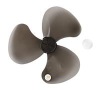 MSemis Reemplazo Paletas de Ventilador 16 Inches Aspas de Ventilador 5 Hojas de Plástico Transparentes Accesorios de Ventiladores Ventilador de Pie Negro A One Size